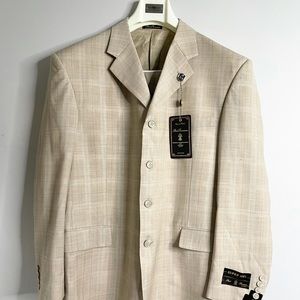 PHAT FARM PREMIUM 2-Pc Plaid Virgin Wool Suit